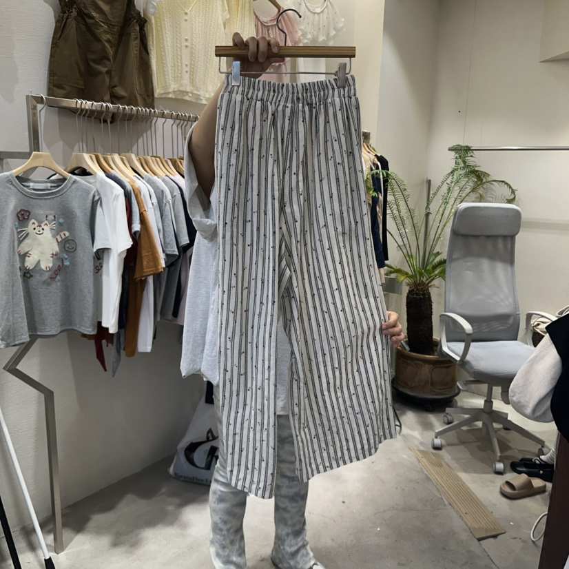 HIPTIQUE韓國㊣直郵東大門代購女裝新品熱賣推薦休閑褲刺繡HIPTIQUE休閑褲