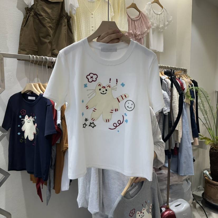 HIPTIQUE韓國直郵㊣女裝新品時尚推薦熱賣25春夏休閑T恤刺繡HIPTIQUET恤