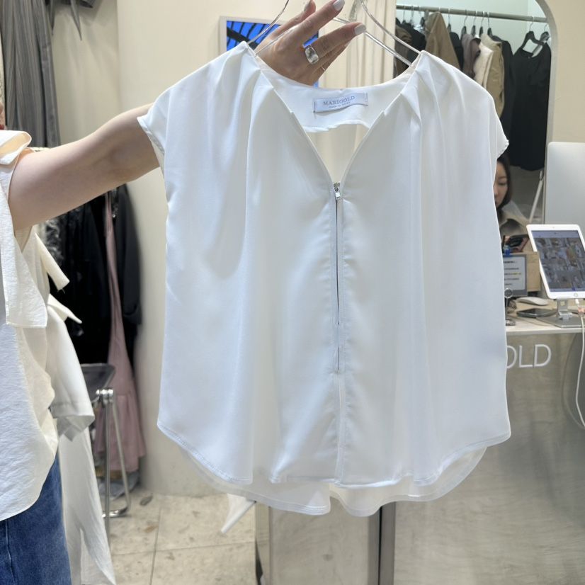 MARIGOLD韓國直郵㊣女裝新品熱賣時尚人氣休閑25春夏馬甲拉鏈MARIGOLD馬甲