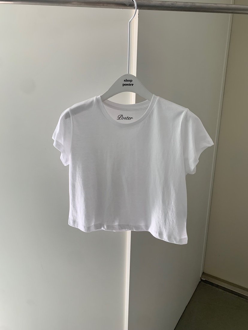SHOP POSTER韓國直郵㊣東大門實拍女裝新品25春夏休閑T恤短款SHOP_POSTERT恤