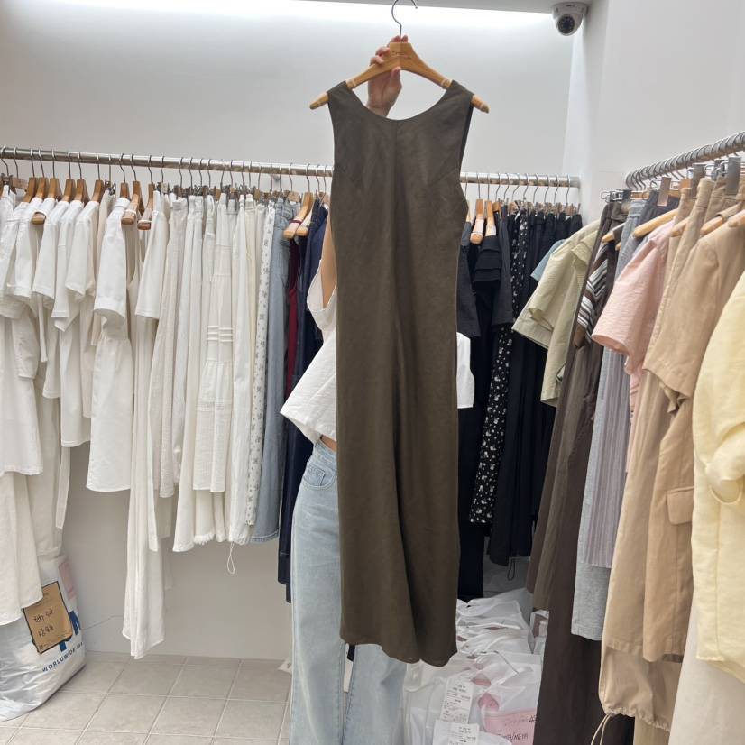 DRESS ROOM韓國㊣直郵東大門代購女裝新款25春夏連衣裙亞麻DRESS ROOM連衣裙