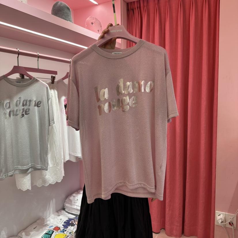 LOVE PINK韓國直郵㊣女裝新品熱賣推薦人氣時尚休閑25春夏T恤LOVE PINKT恤