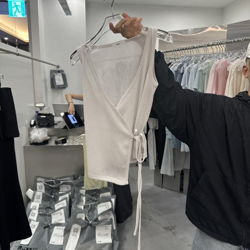 PAVEL韓國直郵㊣女裝新品推薦25春夏熱賣人氣休閑時尚吊帶背心PAVEL吊帶/背心