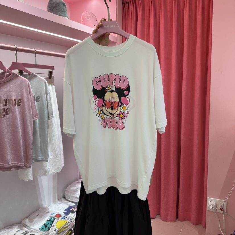 LOVE PINK韓國直郵㊣女裝新款休閑熱賣時尚人氣推薦25春夏T恤LOVE PINKT恤