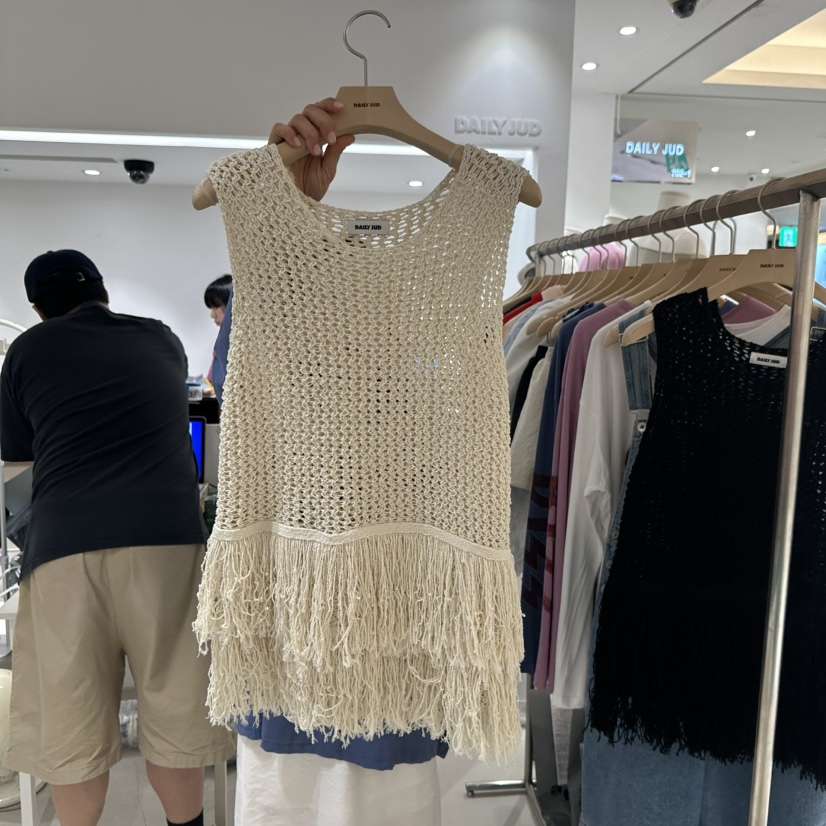 DAILYJUD韓國直郵㊣東大門實拍女裝新款人氣熱賣吊帶背心流蘇DAILY JUD吊帶/背心