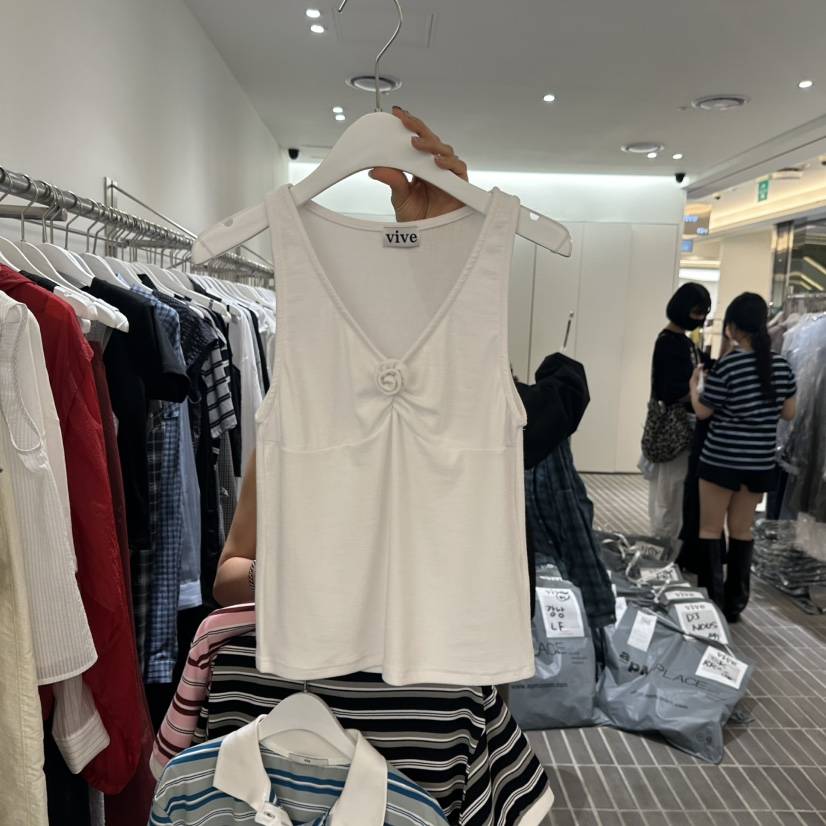 VIVE直郵韓國代購㊣女裝新品休閑熱賣時尚25春夏人氣吊帶背心VIVE吊帶/背心