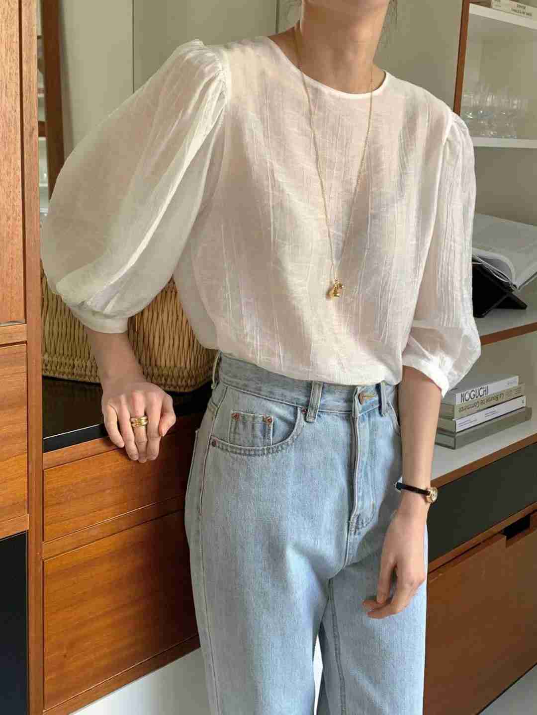 BABY SALON直郵韓國代購㊣女裝新款25春夏熱賣推薦襯衫蕾絲衫BABY SALON襯衫/蕾絲衫