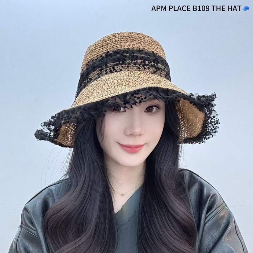 THE HAT-P韓國直郵㊣女裝新品時尚熱賣休閑人氣25春夏帽子蕾絲THE HAT帽子