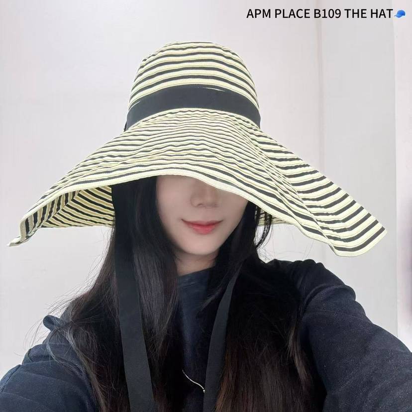 THE HAT-P直郵韓國代購㊣女裝新品人氣時尚熱賣休閑帽子條紋THE HAT帽子