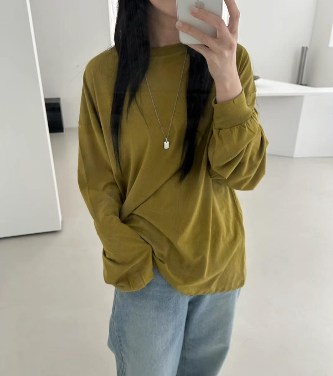 SAGE直郵韓國代購㊣女裝新品熱賣25春夏推薦人氣休閑長袖T恤SAGE長袖T恤