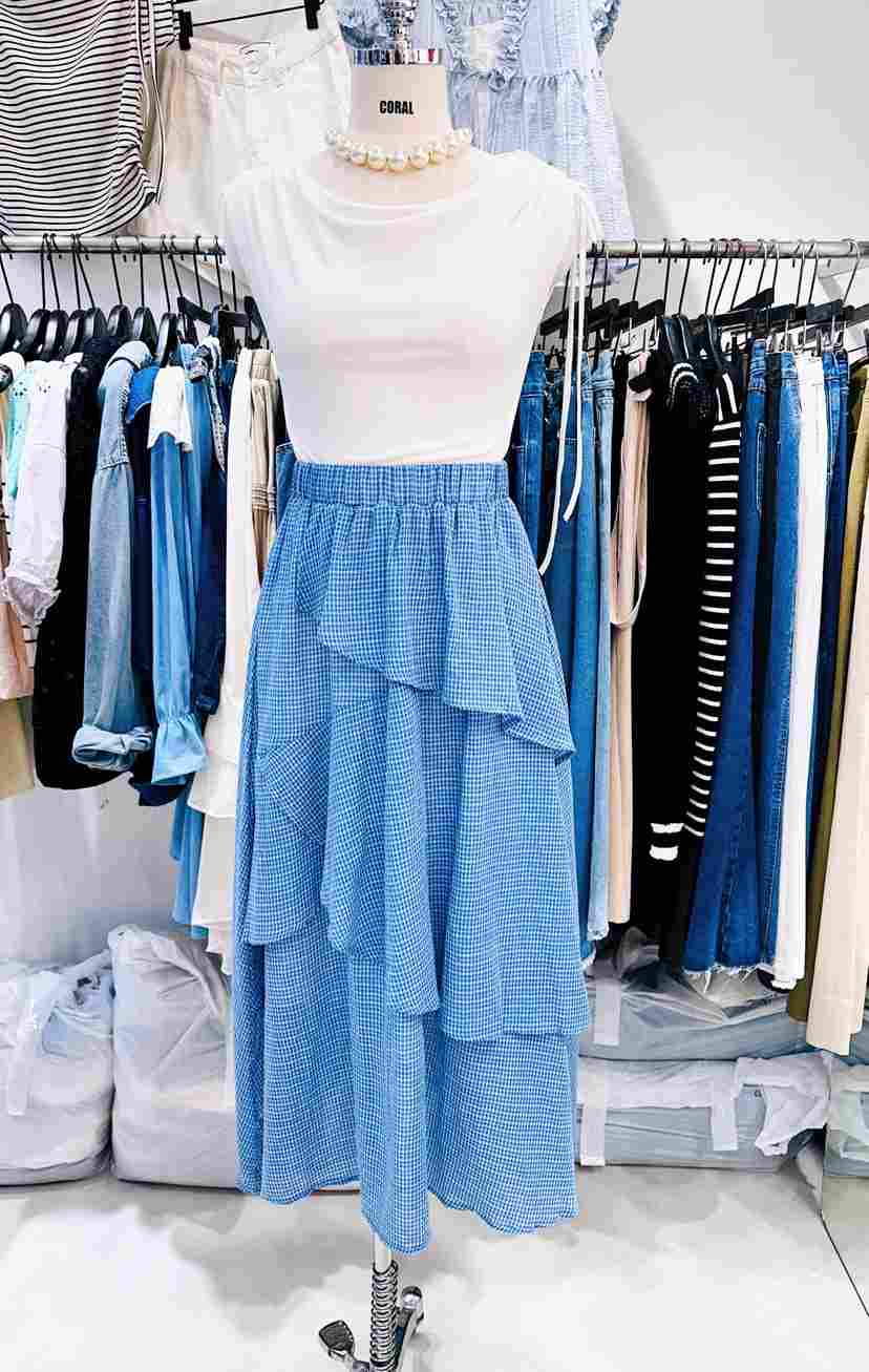 CORAL韓國直郵㊣女裝新品推薦熱賣休閑25春夏人氣時尚長裙CORAL長裙