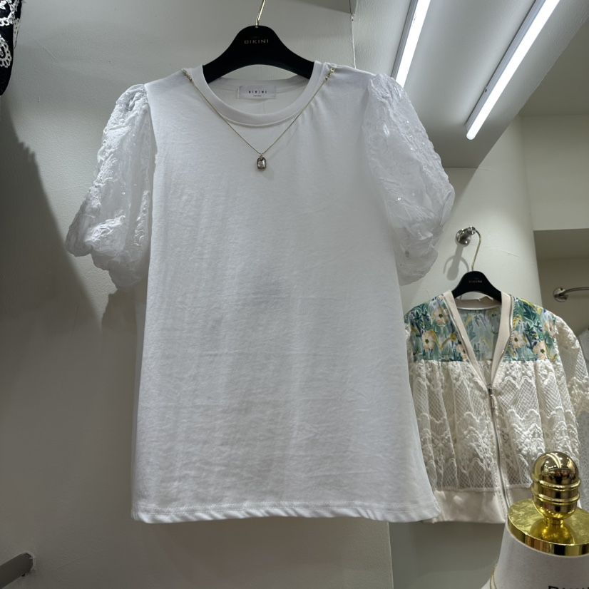 BIKINI韓國直郵㊣女裝新品熱賣時尚人氣休閑推薦襯衫蕾絲衫BIKINI襯衫/蕾絲衫