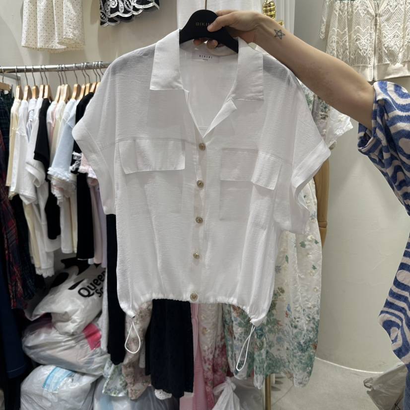 BIKINI韓國㊣直郵東大門代購女裝新款25春夏熱賣襯衫蕾絲衫BIKINI襯衫/蕾絲衫