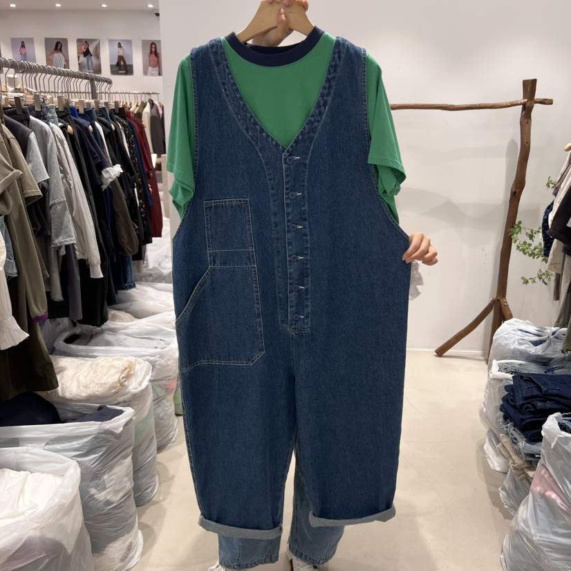 BLOOM韓國直郵㊣東大門實拍女裝新品熱賣休閑背帶褲不含內搭BLOOM背帶褲