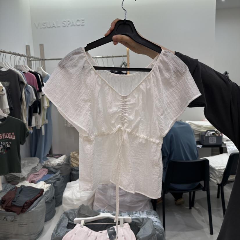 VISUAL SPACE韓國直郵㊣東大門實拍女裝新款25春夏襯衫蕾絲衫VISUAL SPACE襯衫/蕾絲衫
