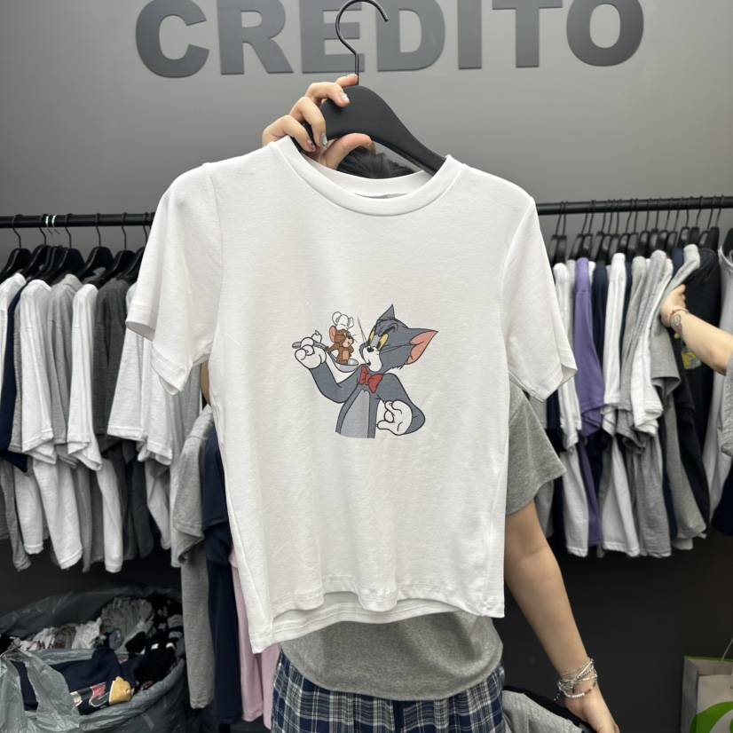 CREDITO直郵韓國代購㊣女裝新款時尚推薦熱賣休閑人氣25春夏T恤CREDITOT恤