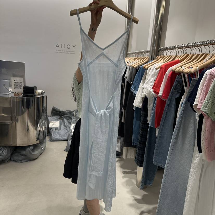 AHOY韓國直郵㊣東大門實拍女裝新品25春夏休閑時尚推薦連衣裙AHOY連衣裙