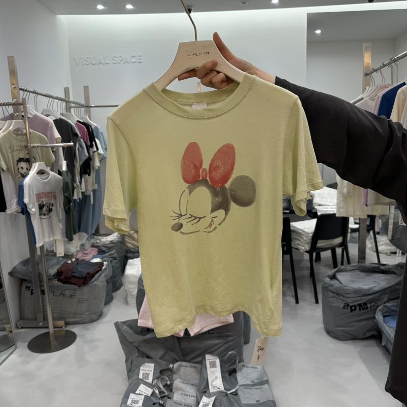 VISUAL SPACE直郵韓國代購㊣女裝新品推薦時尚25春夏人氣T恤VISUAL SPACET恤