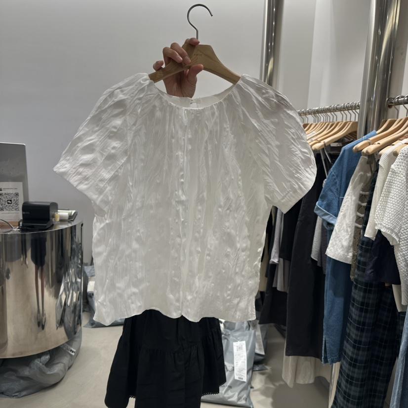 AHOY韓國㊣直郵東大門代購女裝新品人氣時尚25春夏襯衫蕾絲衫AHOY襯衫/蕾絲衫