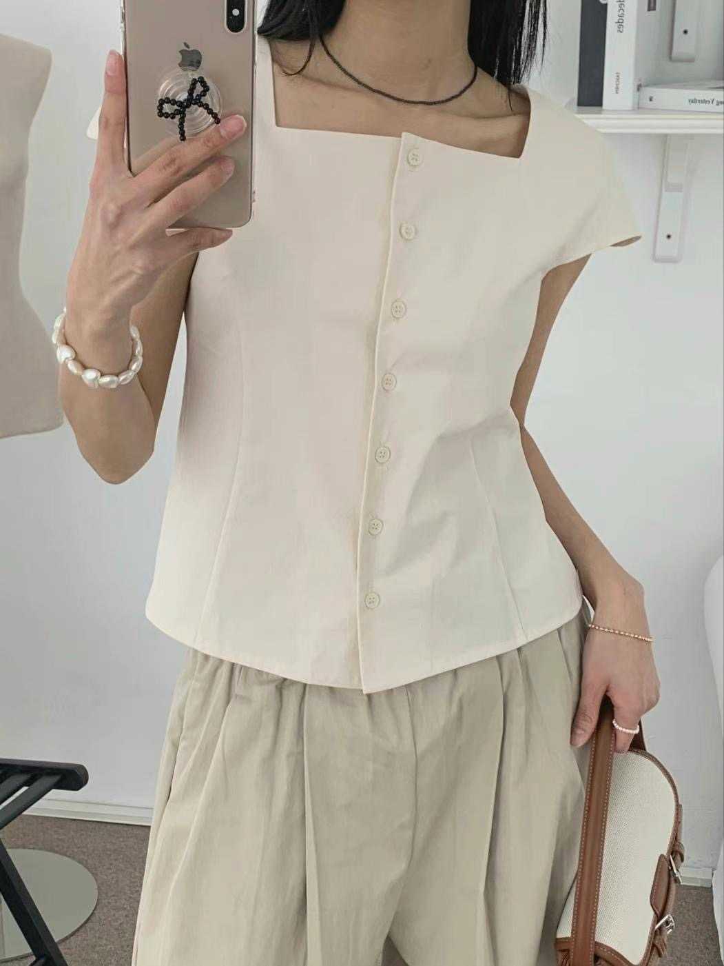 THEMAIN韓國㊣直郵東大門代購女裝新品推薦熱賣休閑襯衫蕾絲衫THEMAIN襯衫/蕾絲衫