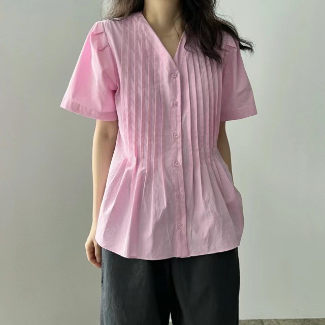 OBLANC韓國直郵㊣女裝新品熱賣人氣推薦休閑25春夏襯衫蕾絲衫OBLANC襯衫/蕾絲衫