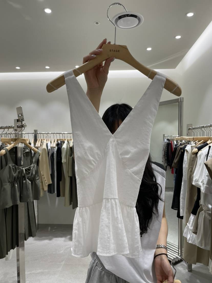 STAGE直郵韓國代購㊣女裝新款休閑25春夏熱賣人氣時尚吊帶背心STAGE吊帶/背心