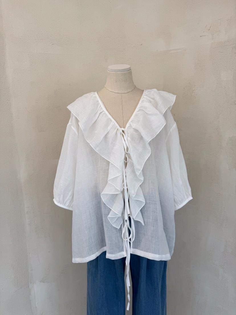 LAUNDRY韓國㊣直郵東大門代購女裝新品人氣25春夏襯衫蕾絲衫LAUNDRY襯衫/蕾絲衫