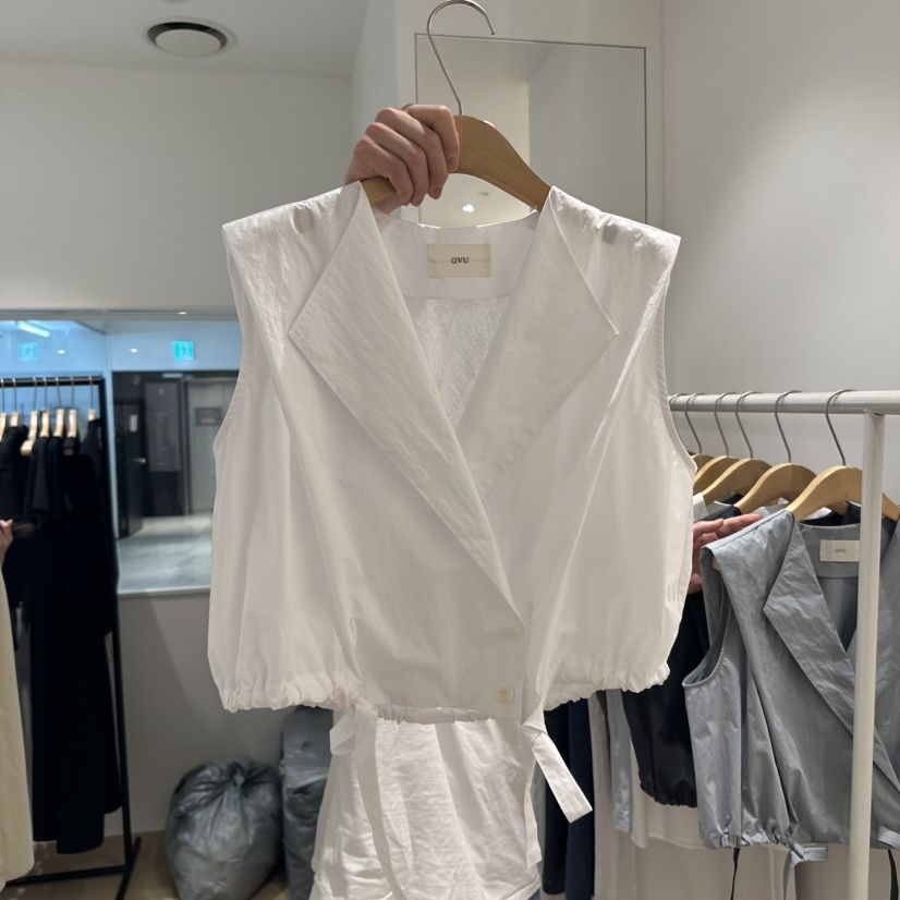 OVU韓國直郵㊣東大門實拍女裝新款休閑時尚人氣推薦25春夏馬甲OVU馬甲
