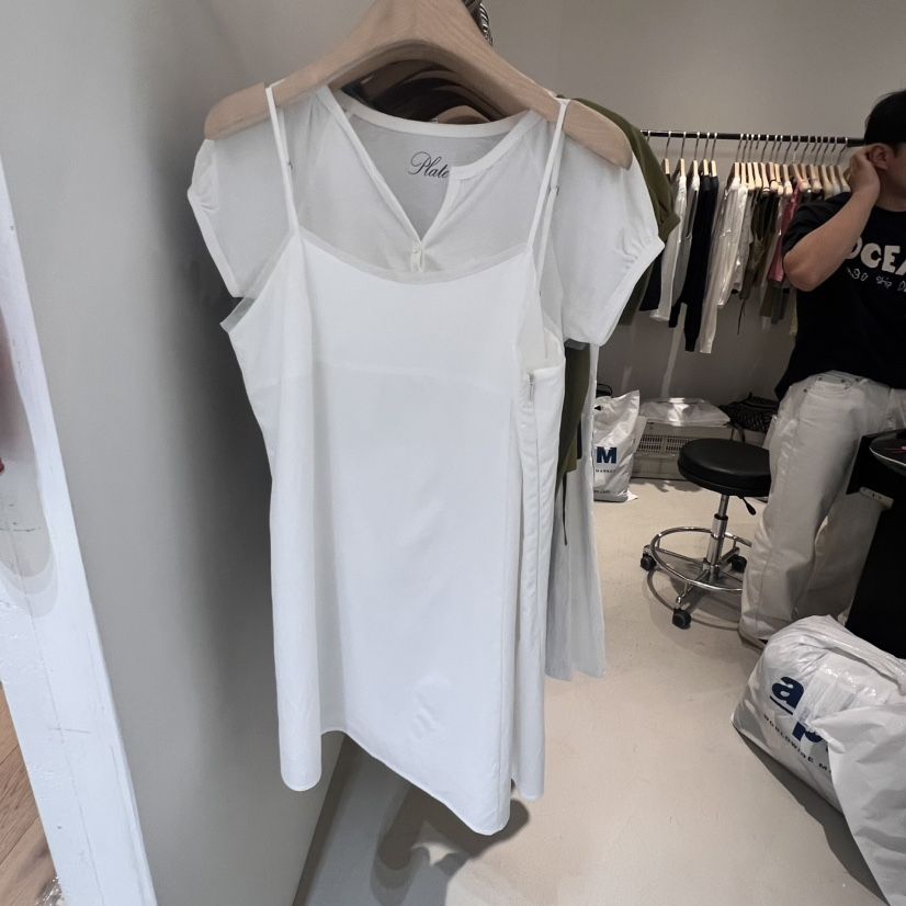 PLATE直郵韓國代購㊣女裝新品熱賣人氣推薦時尚25春夏連衣裙PLATE連衣裙