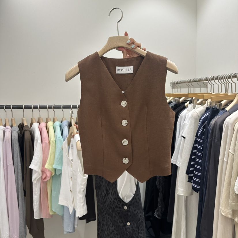 REPELLER直郵韓國代購㊣女裝新品25春夏休閑熱賣時尚推薦馬甲REPELLER馬甲