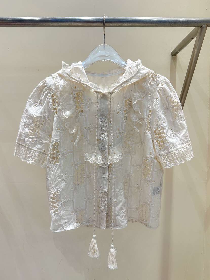 81 MARKET-L直郵韓國代購㊣女裝新品25春夏時尚襯衫蕾絲衫81 MARKET-L襯衫/蕾絲衫
