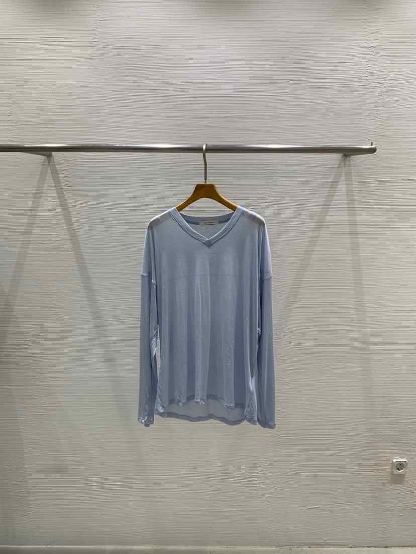 LUCY SALON韓國直郵㊣東大門實拍女裝新品25春夏長袖T恤V領寬松LUCY SALON長袖T恤