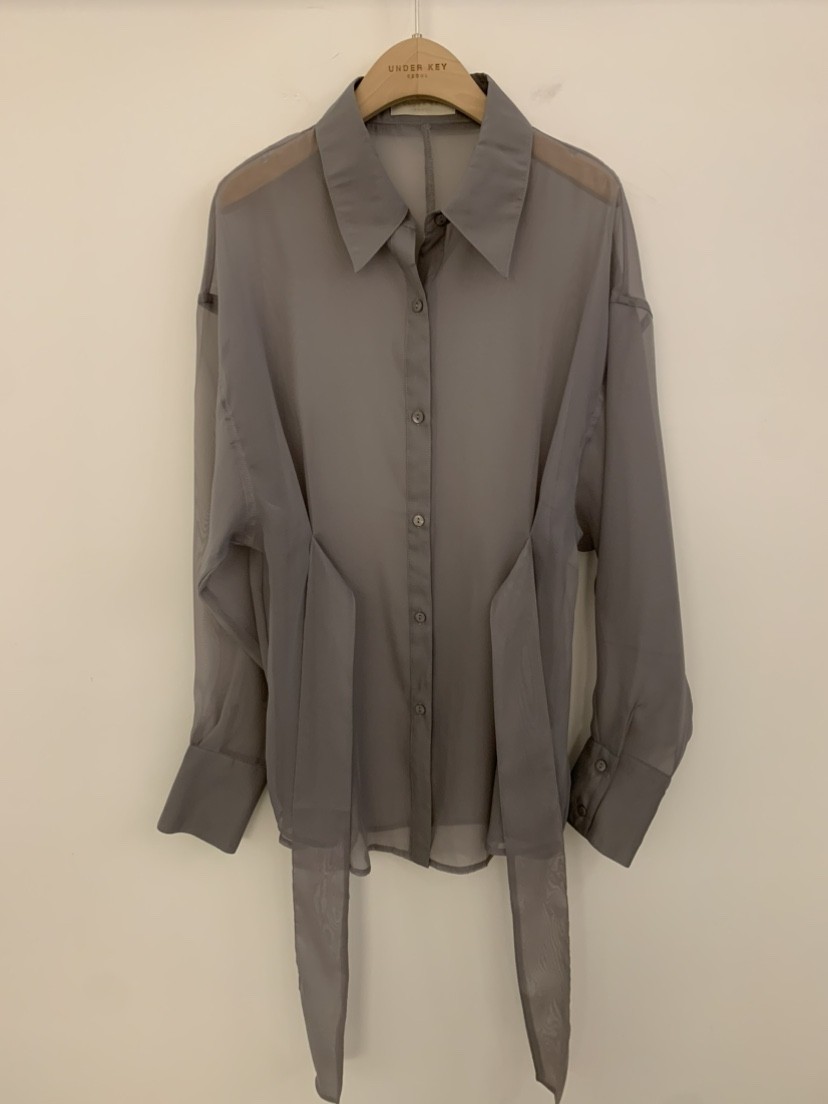 UNDER KEY韓國㊣直郵東大門代購女裝新品25春夏襯衫蕾絲衫UNDER KEY襯衫/蕾絲衫