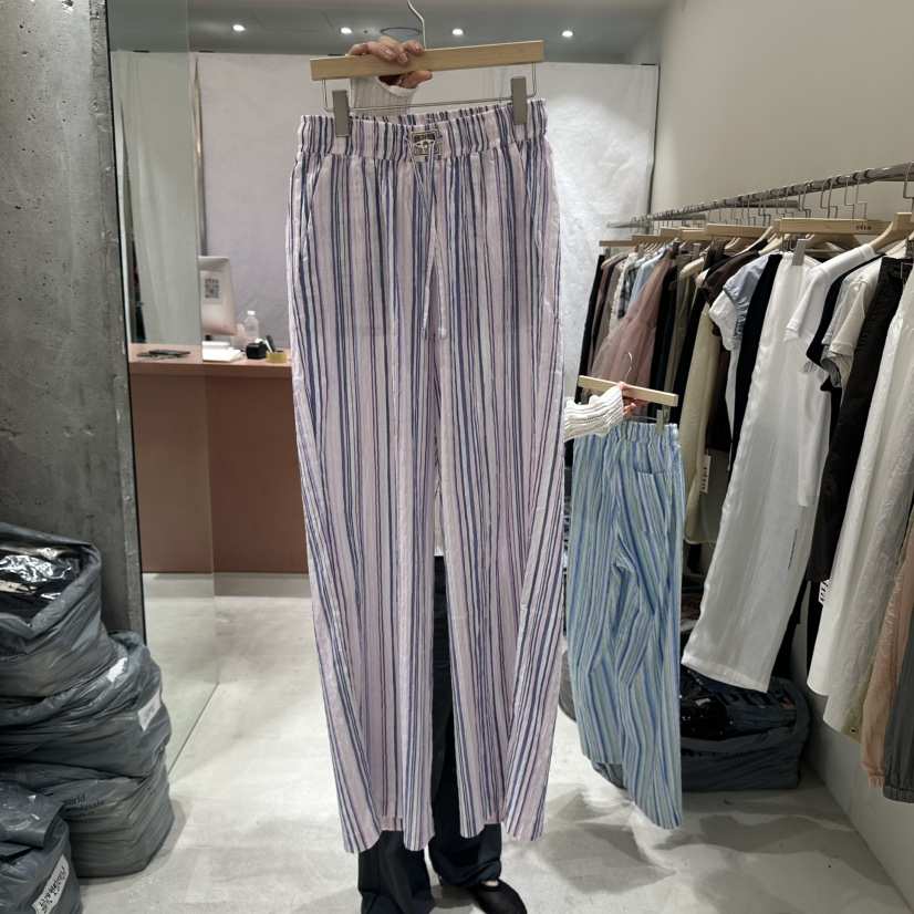 PITA韓國直郵㊣東大門實拍女裝新品推薦時尚人氣休閑褲條紋THE VERLIN/piTa休閑褲