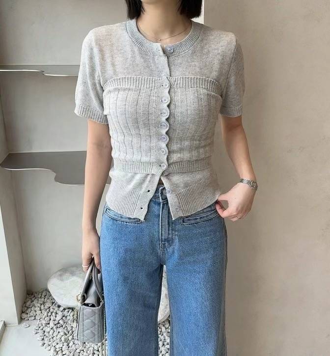 MELLDE韓國代購女裝新款人氣25春夏真品推薦熱賣時尚針織衫MELLDE針織衫