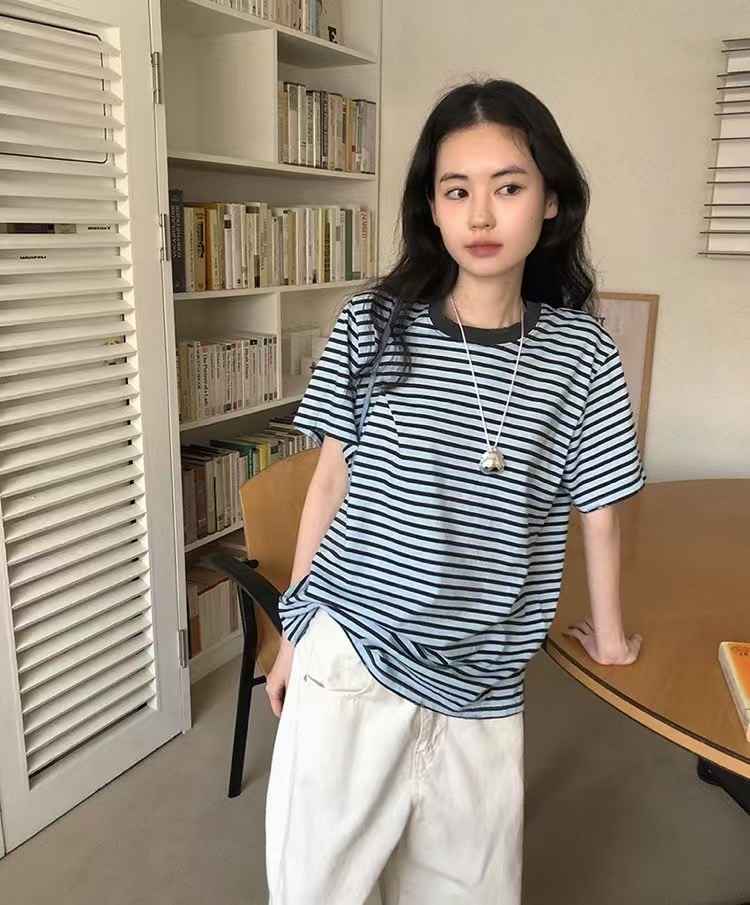 HOPPER/LAY OVER韓國直郵女裝新品職業熱賣人氣真品25春夏T恤HOPPER/LAY OVERT恤