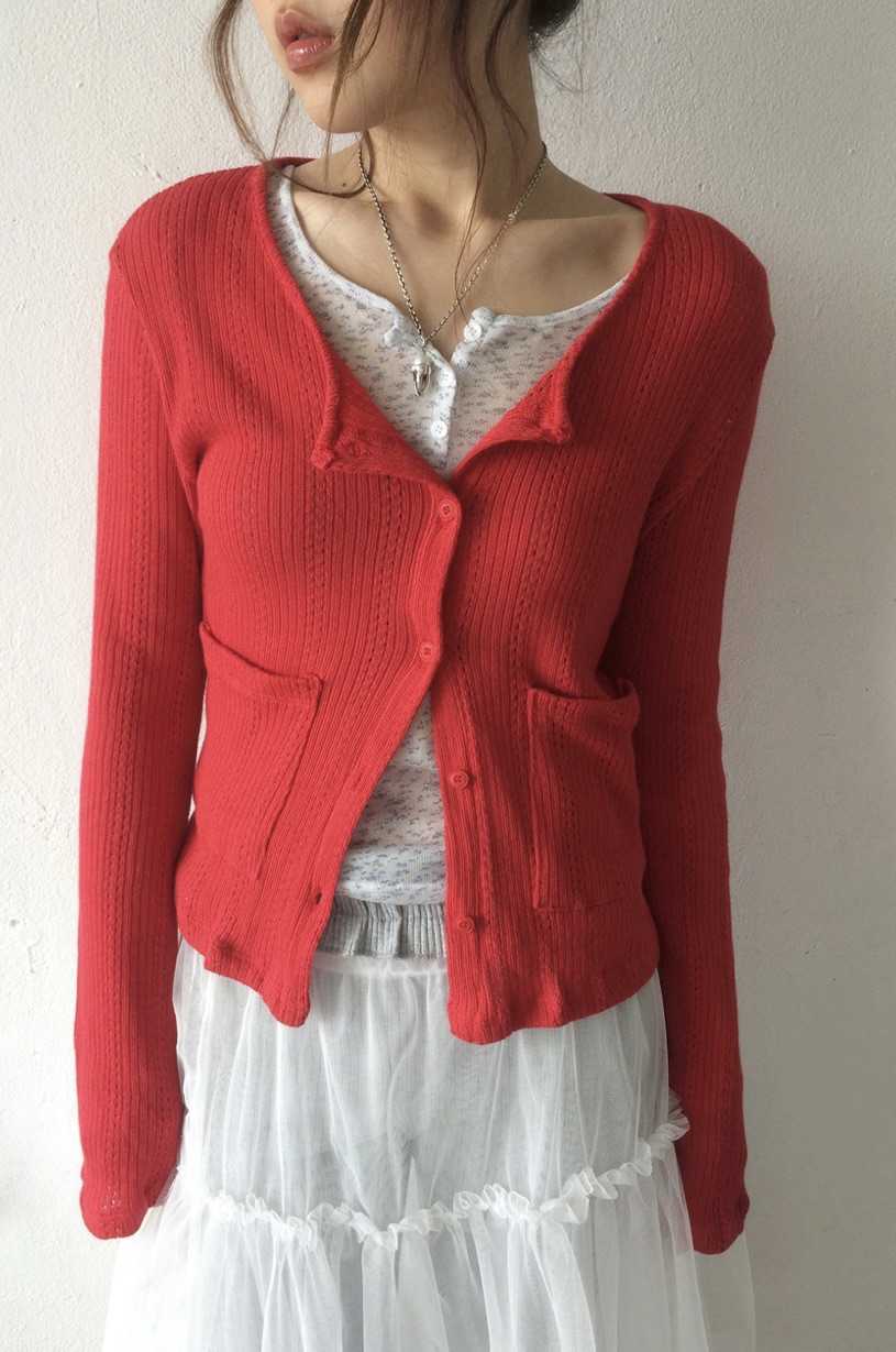 I I韓國㊣直郵東大門代購女裝新品推薦25春夏針織衫開襟衫ITSSONG針織衫