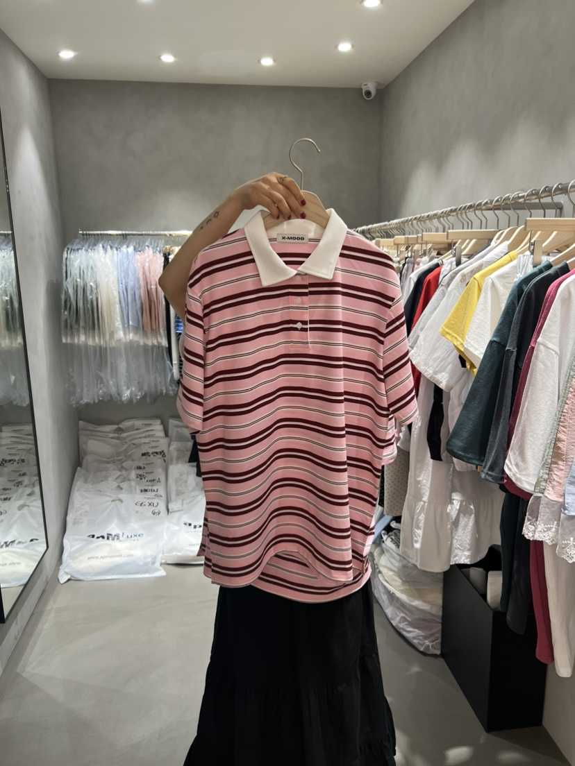 X-MOOD韓國直郵㊣女裝新品時尚熱賣25春夏休閑推薦人氣T恤X-MOODT恤