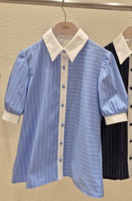 火Ⅱ-화투-T直郵韓國代購㊣女裝新品時尚推薦休閑襯衫蕾絲衫火Ⅱ襯衫/蕾絲衫