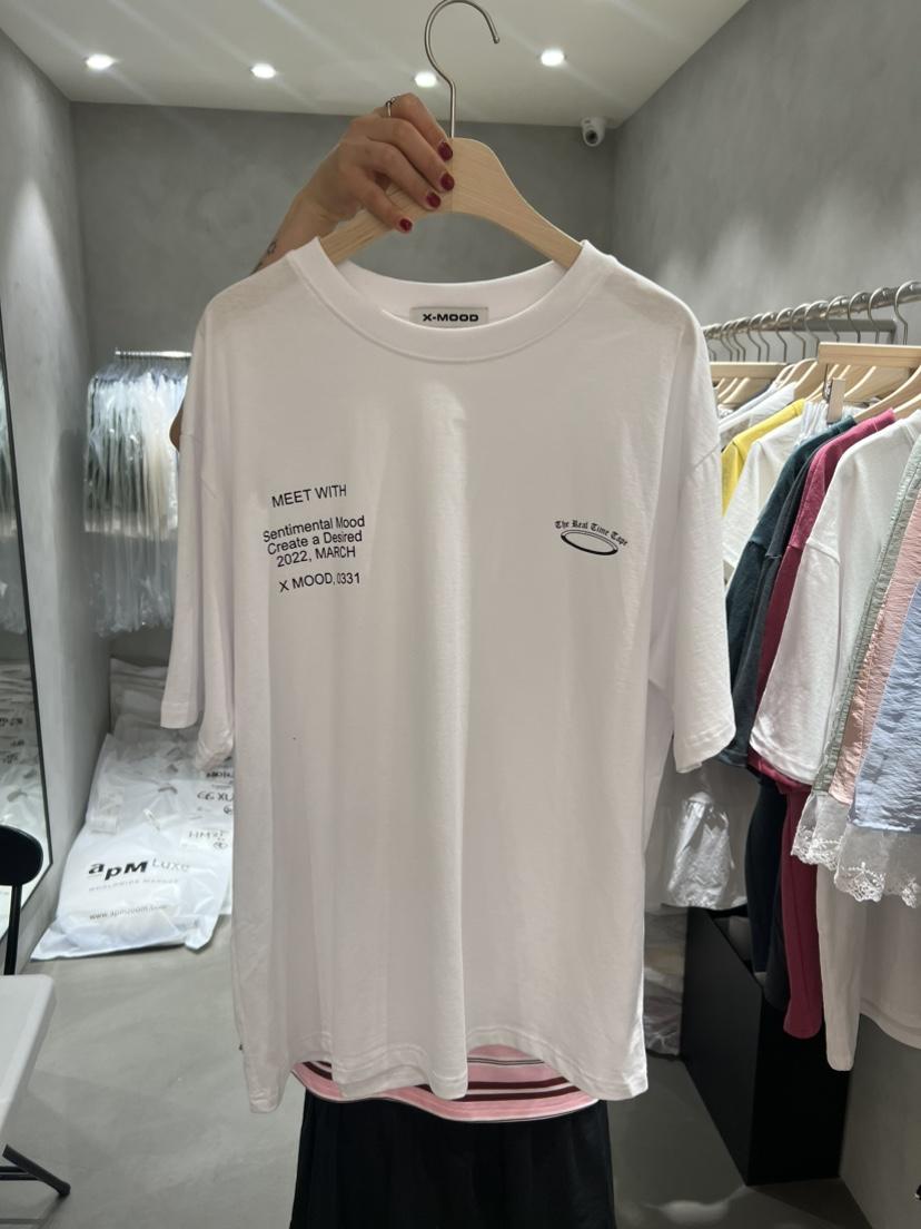 X-MOOD韓國直郵㊣東大門實拍女裝新品休閑人氣熱賣推薦T恤X-MOODT恤