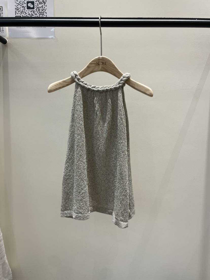 NEOUL韓國直郵㊣東大門實拍女裝新品人氣推薦熱賣25春夏針織衫NEOUL/ahin雙領標簽針織衫
