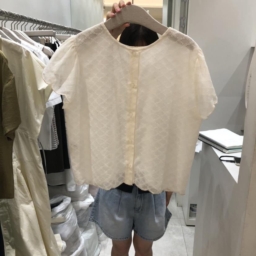 ASOME韓國直郵㊣東大門實拍女裝新款時尚25春夏襯衫蕾絲衫雙面A.SOME襯衫/蕾絲衫