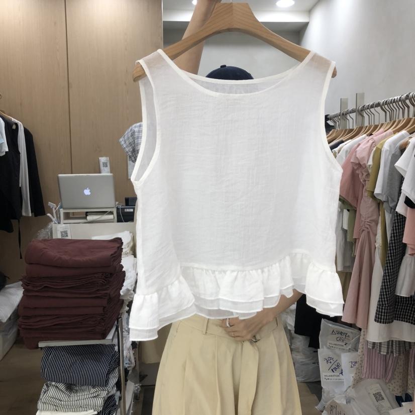 VILLABUTTON韓國直郵㊣女裝新品25春夏時尚休閑推薦吊帶背心VILLABUTTON吊帶/背心