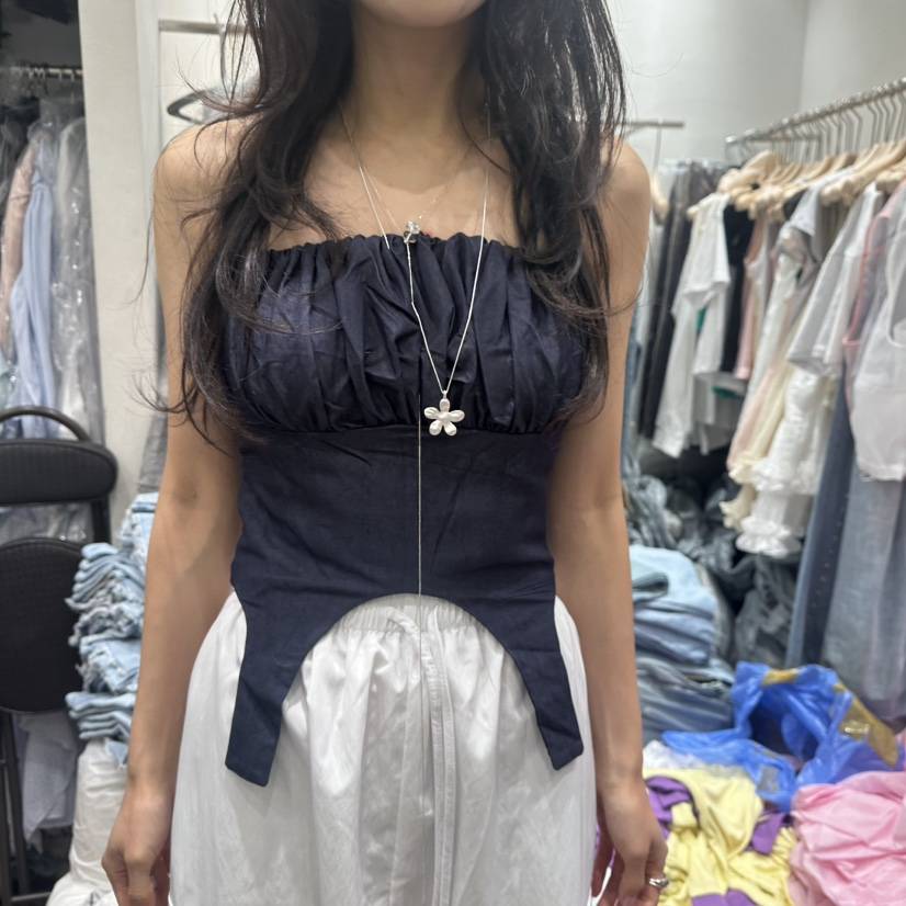 BERTHA韓國直郵㊣女裝新品休閑熱賣25春夏推薦吊帶背心褶皺BERTHA吊帶/背心