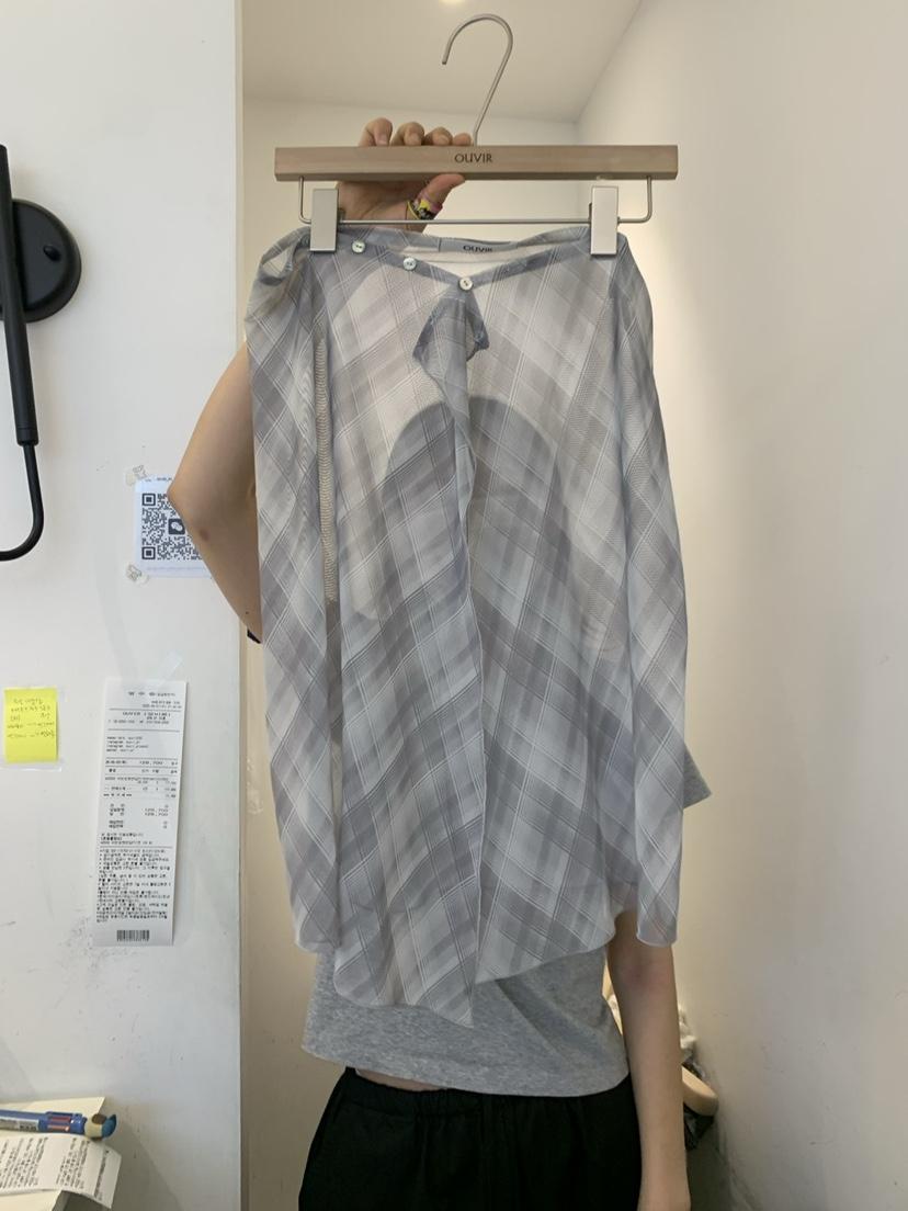 OUVIR韓國㊣直郵東大門代購女裝新品休閑熱賣半身裙中短裙格紋O.V.R/OUVIR半身裙/中短裙