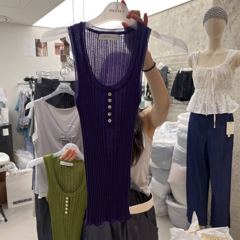 SOLD OUT韓國直郵㊣東大門實拍女裝新款時尚休閑熱賣吊帶背心SOLD OUT吊帶/背心