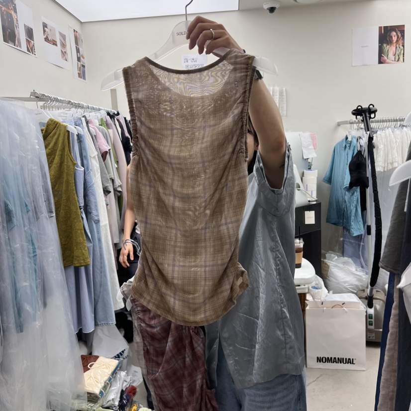 SOLD OUT韓國直郵㊣女裝新款人氣25春夏休閑時尚推薦吊帶背心SOLD OUT吊帶/背心