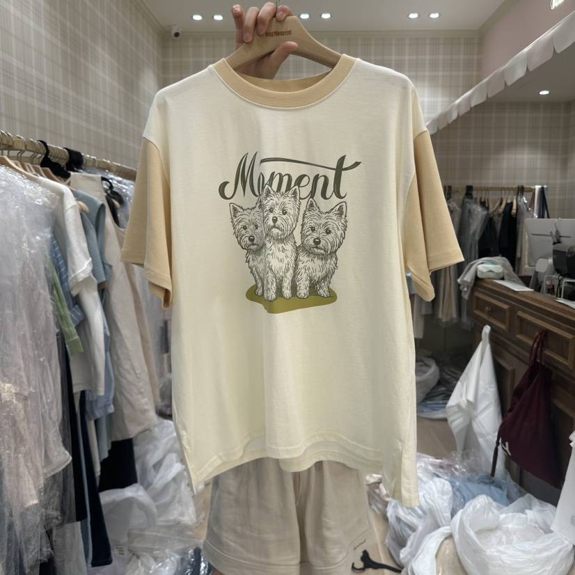 OURMOMENT韓國㊣直郵東大門代購女裝新款推薦人氣25春夏T恤OURMOMENTT恤