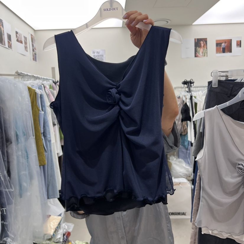 SOLD OUT直郵韓國代購㊣女裝新款熱賣25春夏人氣休閑吊帶背心SOLD OUT吊帶/背心