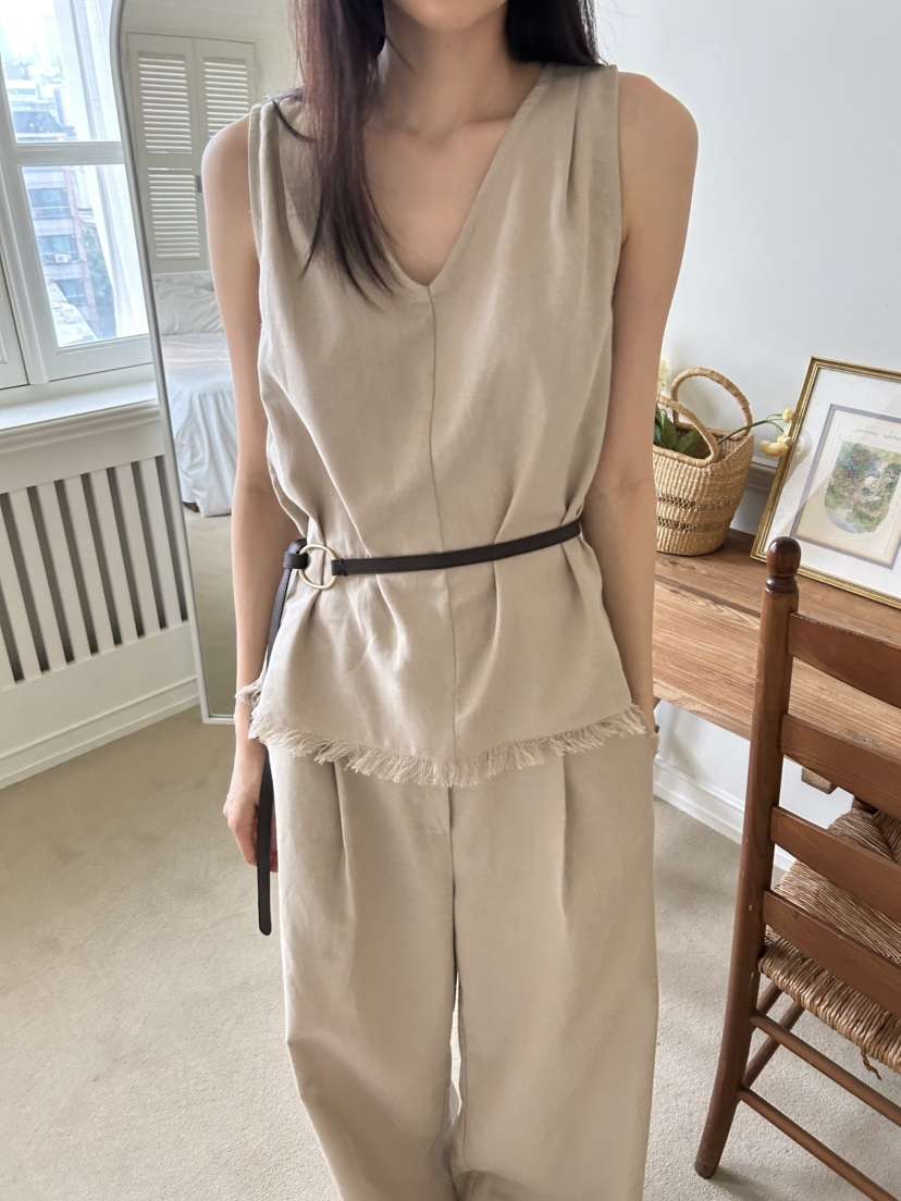 ME MO東大門直郵女士新款休閑25春夏熱賣吊帶背心不含腰帶ME MO吊帶/背心